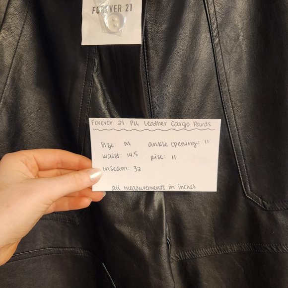 Forever21 PU Leather Cargo Pants - Picture 6 of 6
